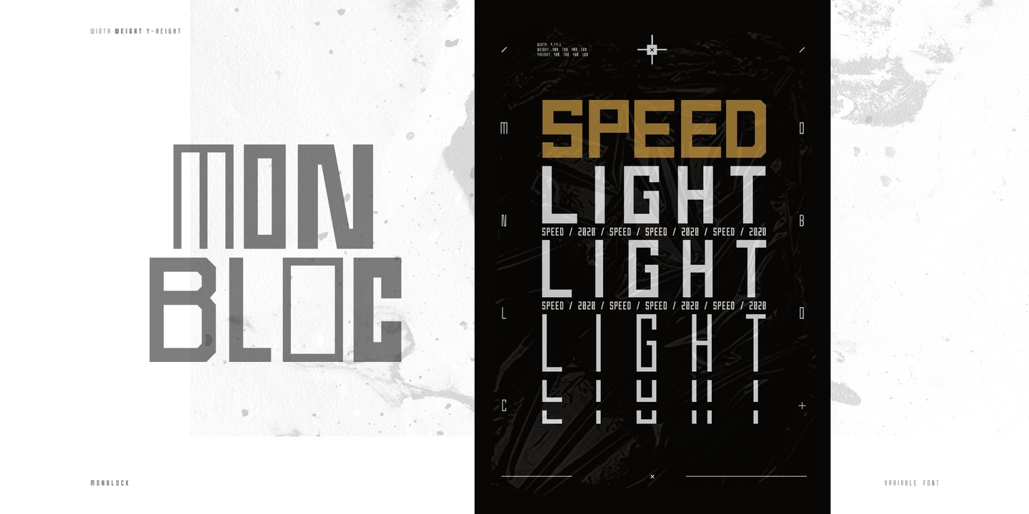 Пример шрифта Monbloc Light Ultra Condensed